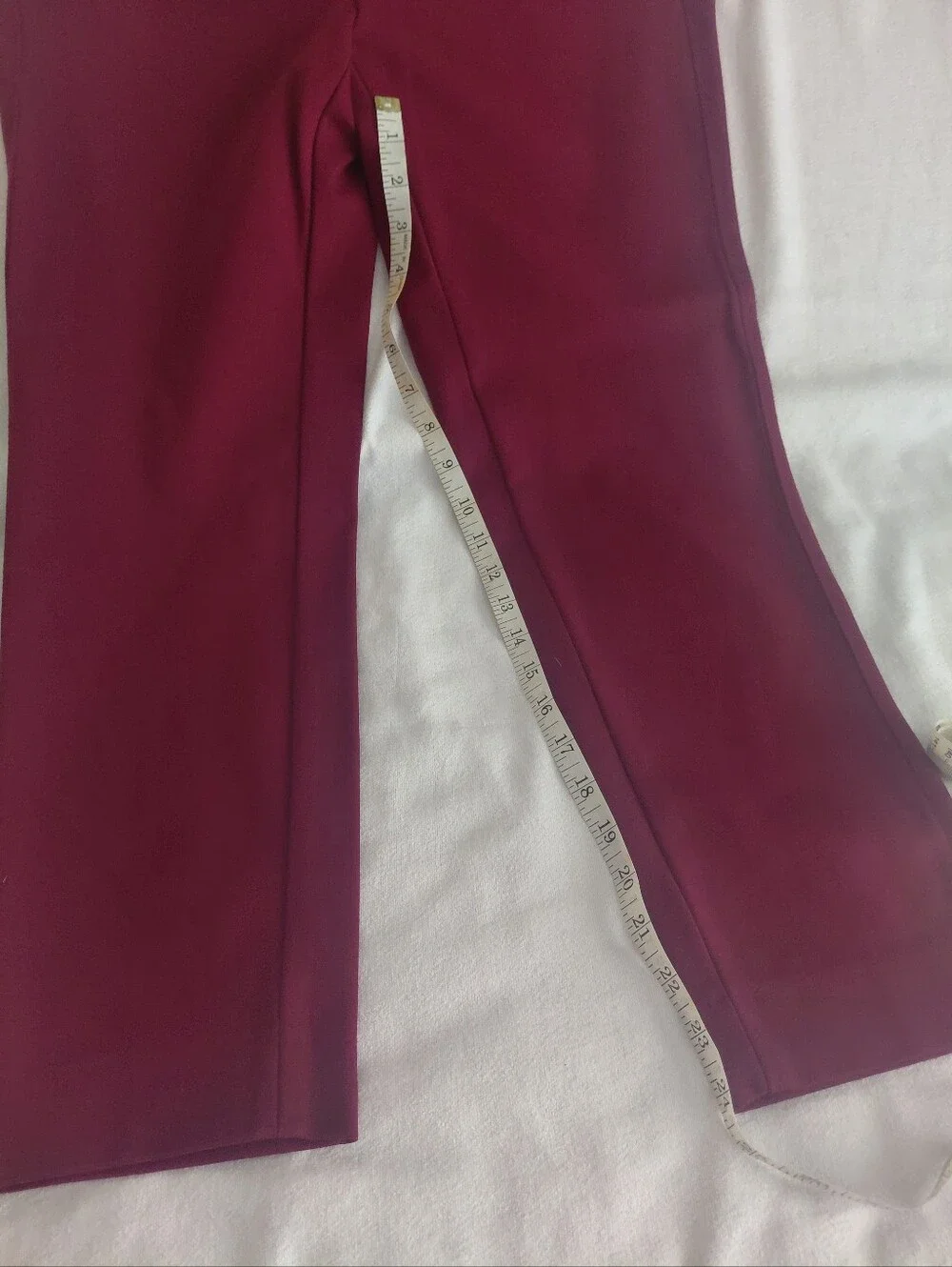 Women's Slim Fit Burgundy Dress Pants